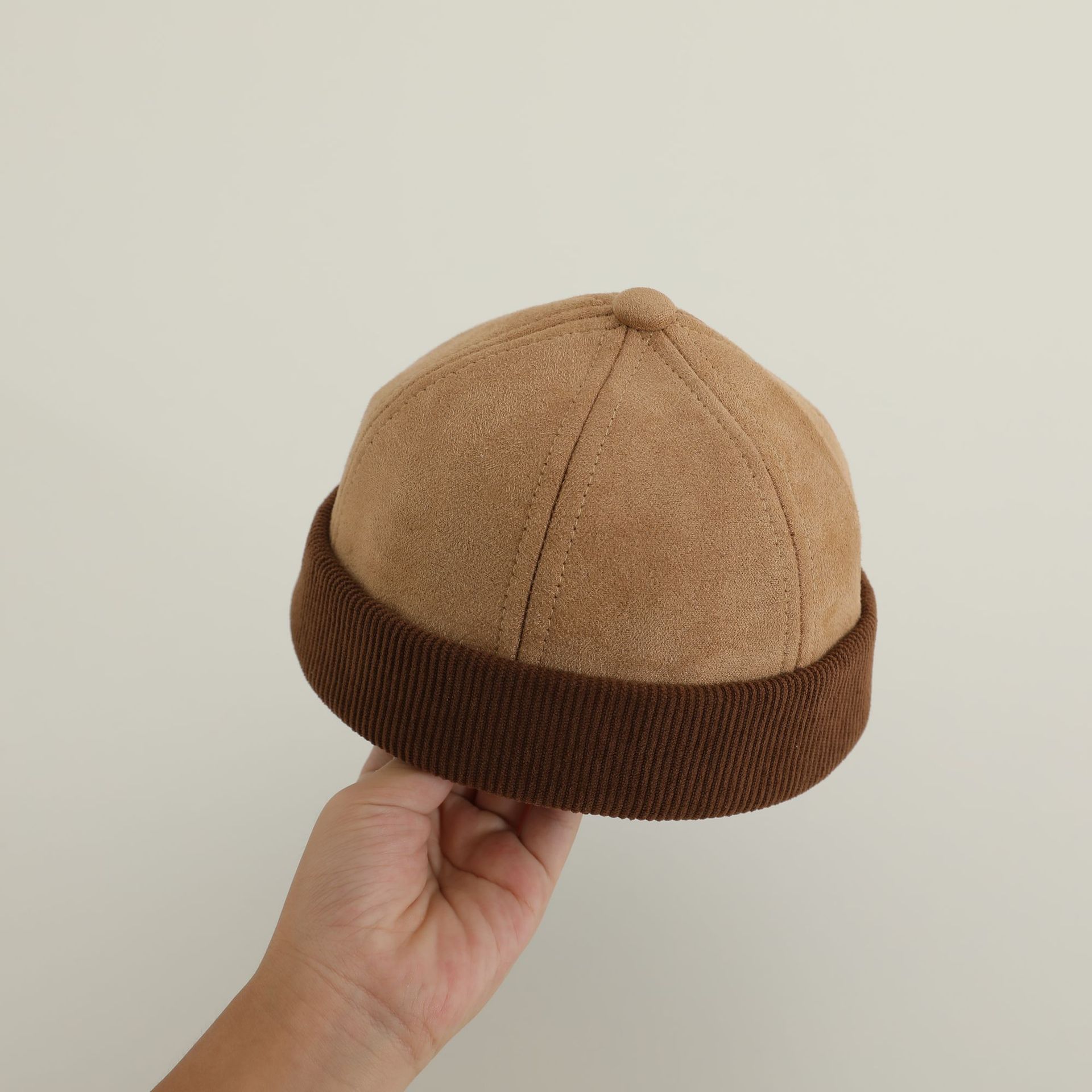 Sombreros infantiles primavera y otoño para niños, sombreros de estilo extranjero, sombreros de invierno para niños, sombreros de piel de melón coreanos, moda cool