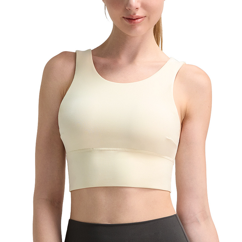 A prueba de choque, ropa interior deportiva de mujer, secado rápido, espalda hermosa, chaleco de acondicionamiento físico abrasivo, bra de yoga desnudo
