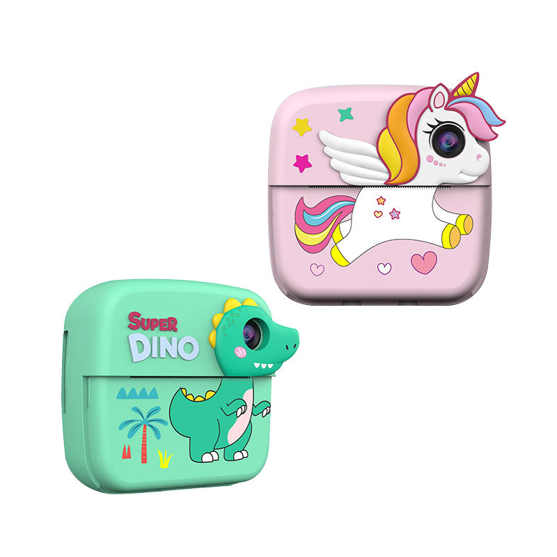 Nuevas cámaras de impresión digital transfronterizas de alta definición, unicornio, dinosaurio, mini niño, instantáneamente.