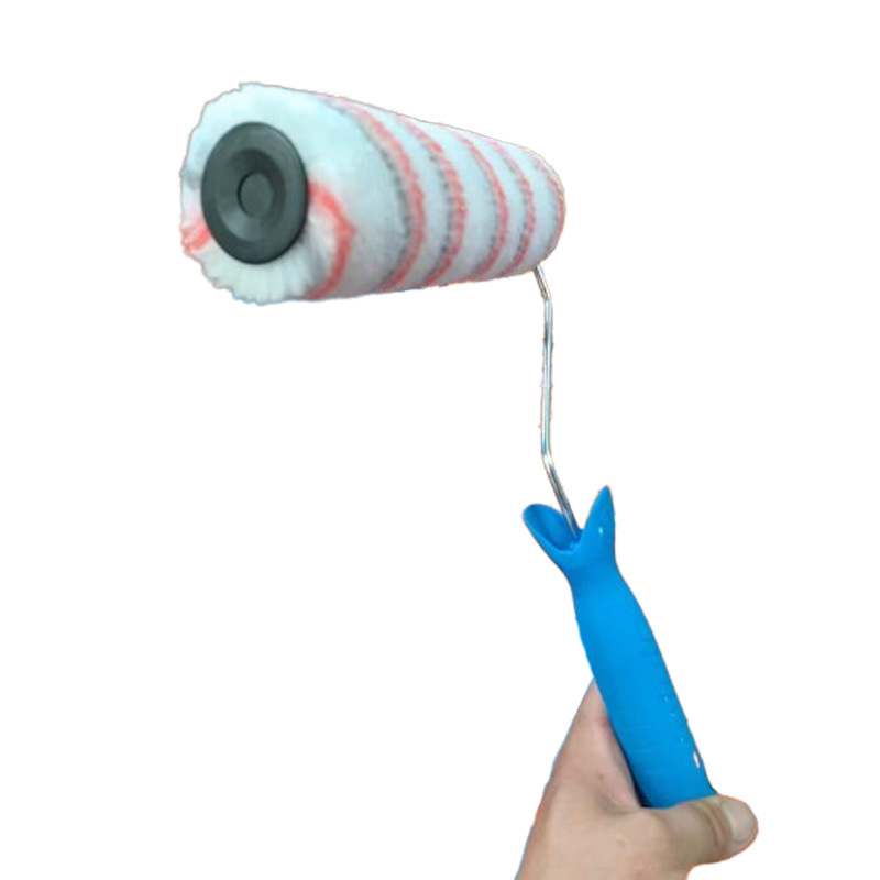 Fábrica directa de herramientas de cepillo de pared de barril de pintura de látex cepillo de barril de barril de poliéster 9 pulgadas barra gris roja barra azul cepillo de barril