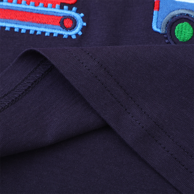 Camisetas para niños europeos y americanos, nuevos modelos de primavera y otoño, ropa para niños pequeños, camisetas de manga larga de algodón tejido para niños, venta al por mayor y dropshipping para niños.