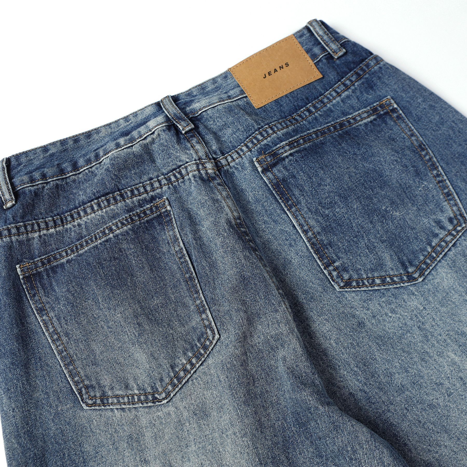 YON MODISH Vêtements pour hommes 2024 Automne Nouveau produit Meichao High Street Lavable Polyvalent Jeans à jambe droite_voghion.com