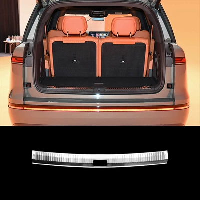 Plate, Tailgate, Dekorativ pedal başlıqları - trunk-inside-1-piece-of-inner-rear-guard-stainless-steel-silver-titanium-brushed-suitable-for-2026-volkswagen-idera-9x