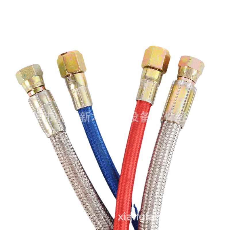 油温机专用导热管8MM美制3分模温机高温管9/16不锈钢编织铁氟龙管