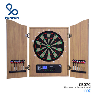 喷喷PENPEN 批发供应自动计分豪华电子木箱飞镖机 飞镖靶 飞镖盘|ru