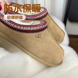 TAZZ民族风冬季新款厚底保暖短靴雪地靴加厚外穿增高棉鞋百搭现货