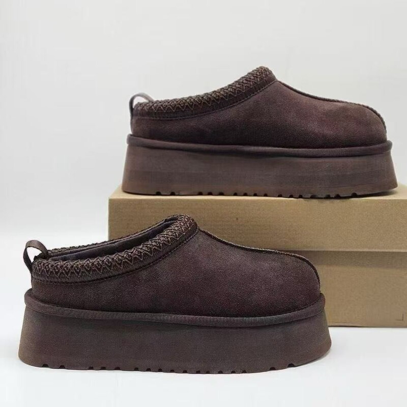 Tazz Thick-Soled Ethnic Style 2024 Winter Tazz Gigi Woven Short Cotton Snow Boots for Women in Autumn and Winter