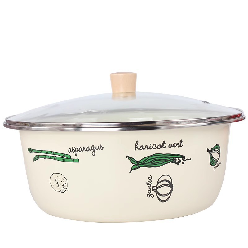 Ouli casa cocina cuenca de sopa de esmalte y cuenca de huevo cuenca de lavado de verduras cuenca de esmalte cuenca de mezcla