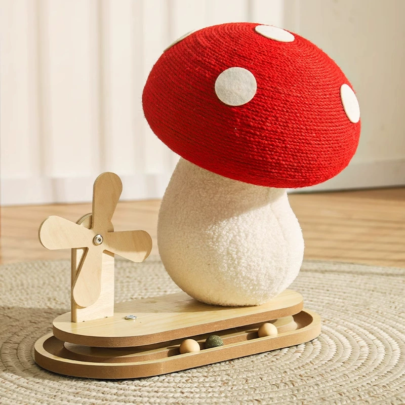 Доска для когтей кошки, гриб, кошачий скребок, сизаль, вертикальный кошачий коготь, устойчивый к царапинам, рамка для восхождения, встроенная игрушка-скребок для кошек