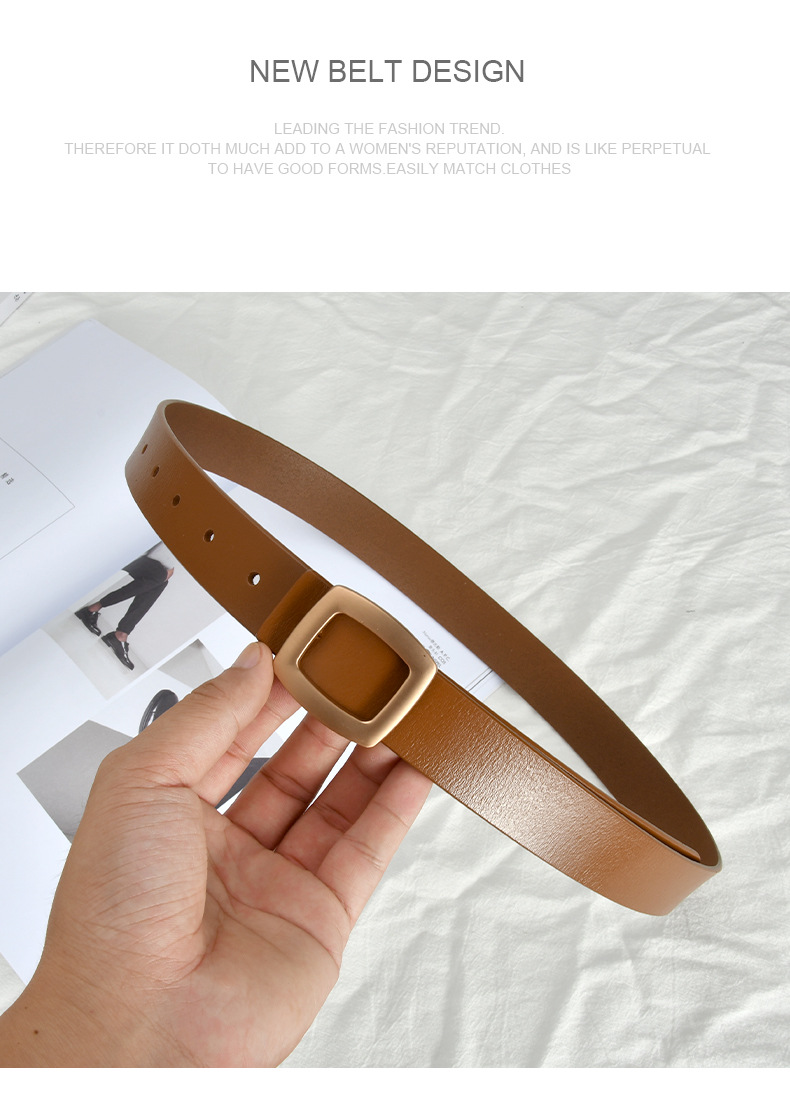 2024 New Vintage Belt Belt Women's Decoration Versatile Jeans Belt with Windbreaker Suit Dress Simple and Fashionable True Belt_viptrois.com