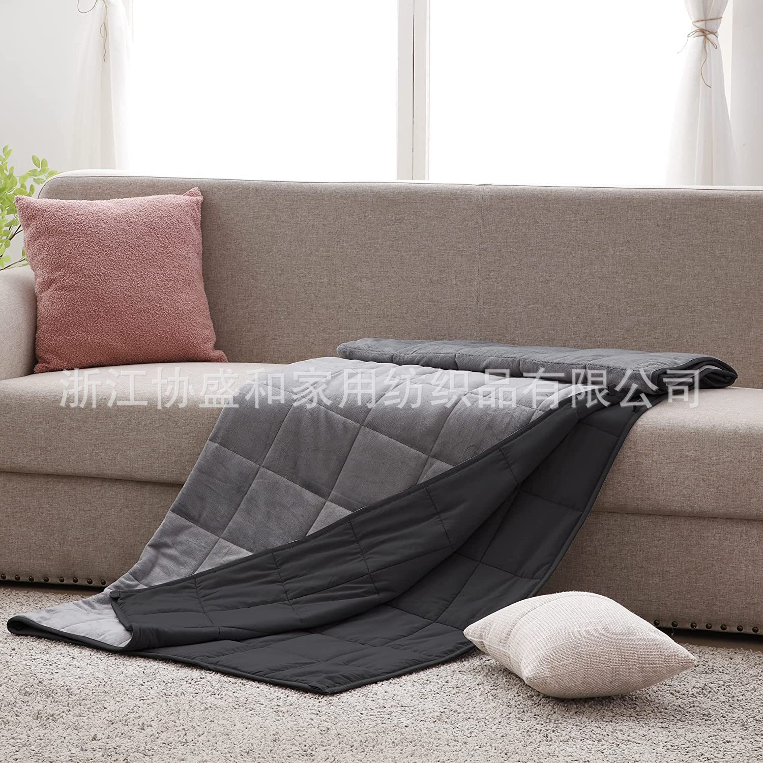 Suministro directo de fábrica de manta de gravedad de costura súper suave transfronteriza llena de cuentas de vidrio edredón de gravedad