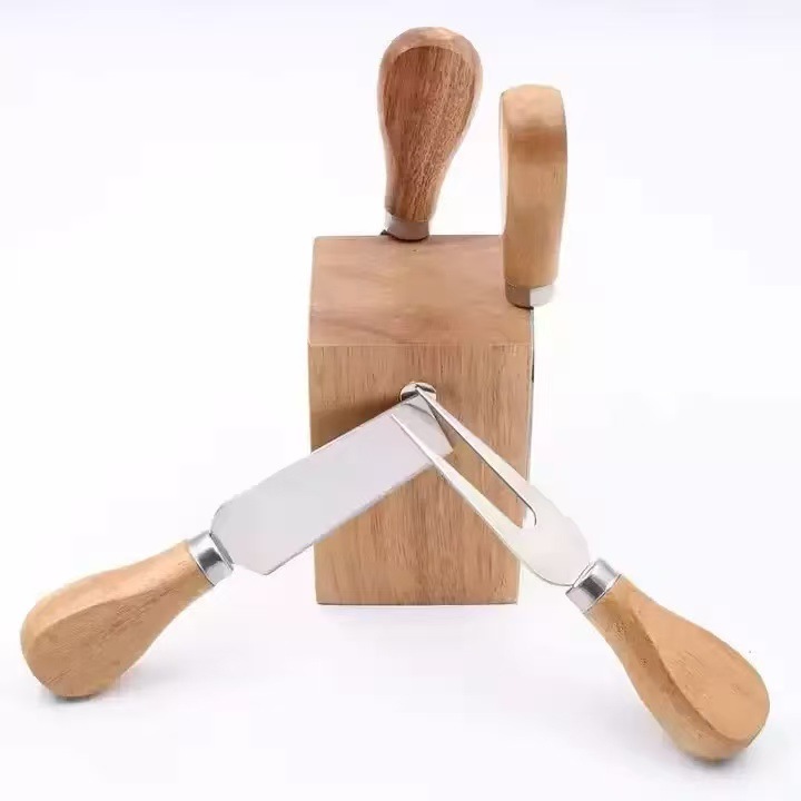 Amazon envía cortador de queso de madera de acacia, cuchillo de queso magnético, juego de asiento de almacenamiento de 5 piezas, soporte de cuchillo de queso de roble