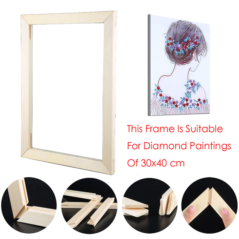 Wooden Diamond Painting Frame Diamond Picture Frame Suitable for 30*40cm Pine Digital Oil Painting Inner Frame Strip Wooden Diamond Painting Frame Diamond Picture Frame Suitable for 30*40cm Pine Digital Oil Painting Inner Frame Strip