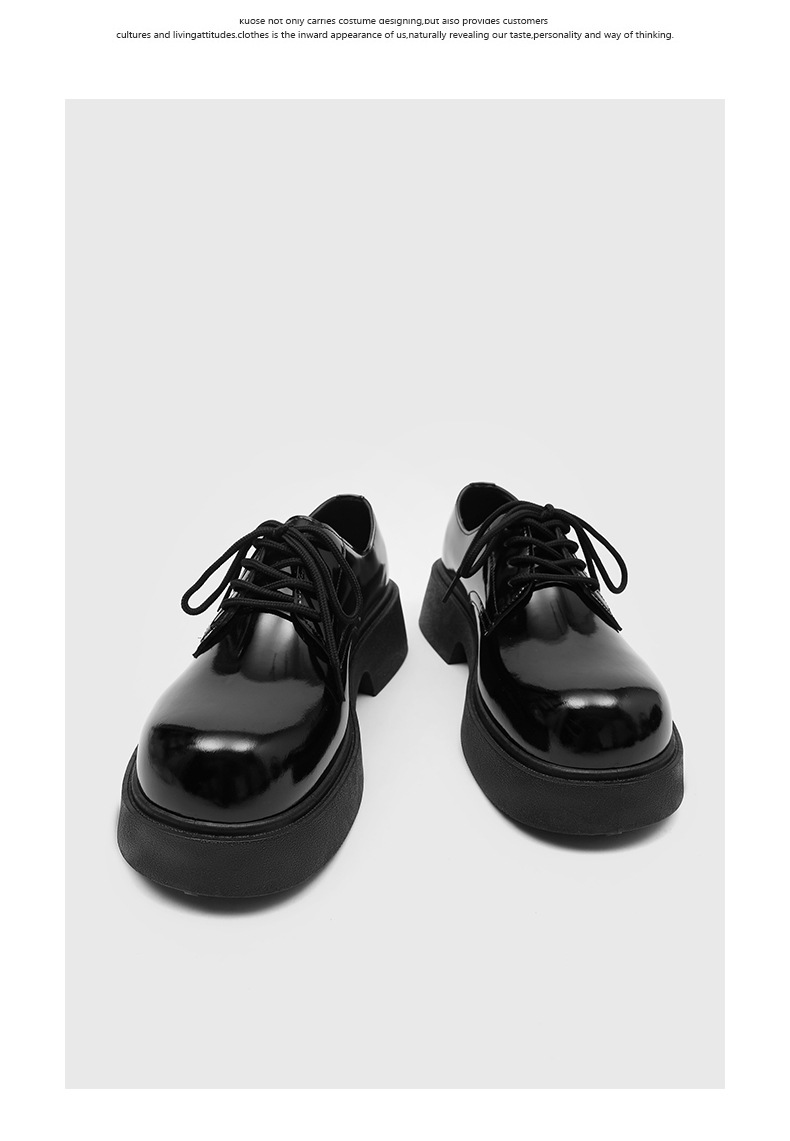 ShoeVault Large Leather Couple Style Japanese Short Boots 2025 Spring New Derby High Appearance Teen Boys Shoes Dropshipping_voghion.com