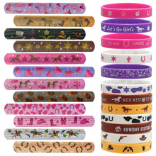 西部牛仔硅胶手环 男孩女孩时尚派对橡胶手腕带 厂家现货直销