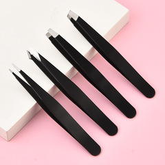 廠家直供96眉夾鑷子拔眉毛不鏽鋼眉毛夾4件套裝拔毛拔鬍子夾工具