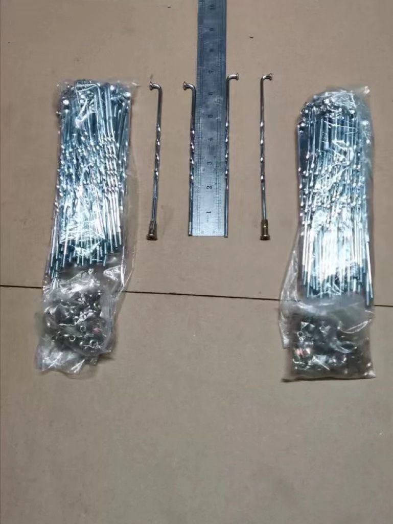 Motorcycle Thick Steel Wire Jialing Jh70 Jincheng 100 Front and Rear Wheel Flower Steel Wire Spoke 8X17 Straight Steel Bar