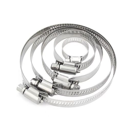 Factory direct sales 304 stainless steel hose clamp, American communication clamp, ventilation pipe clamp, monitoring clamp