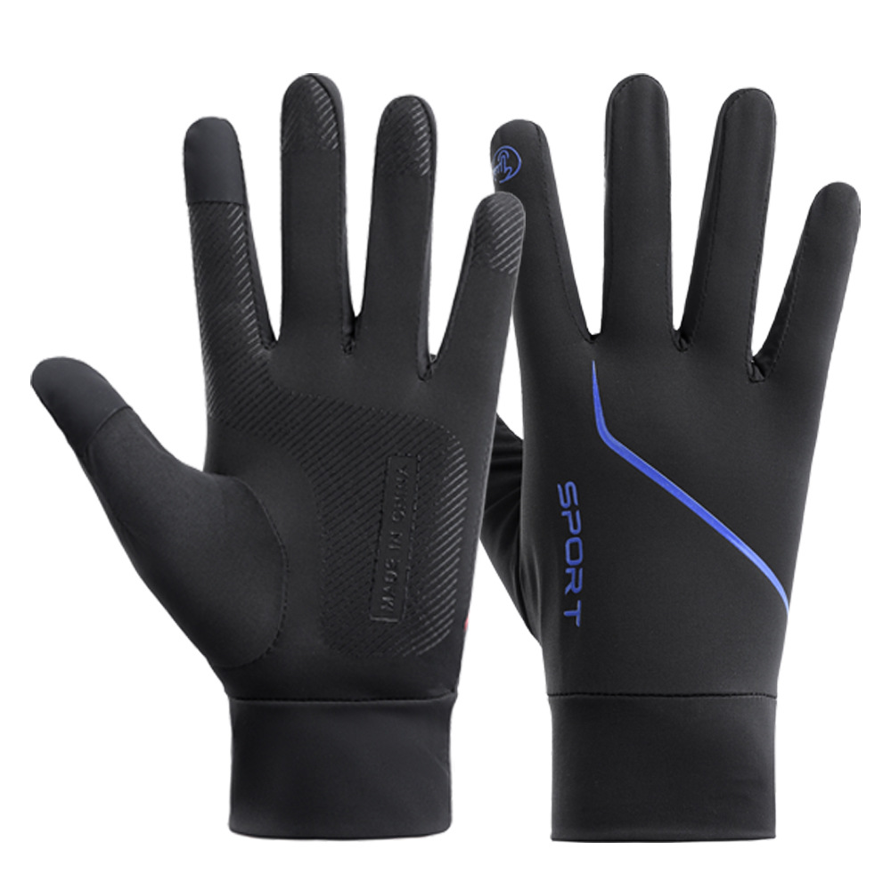 Guantes de protección solar para hombres verano anti-deslizante anti-UV conducir para llevar luas guantes de hielo de pesca