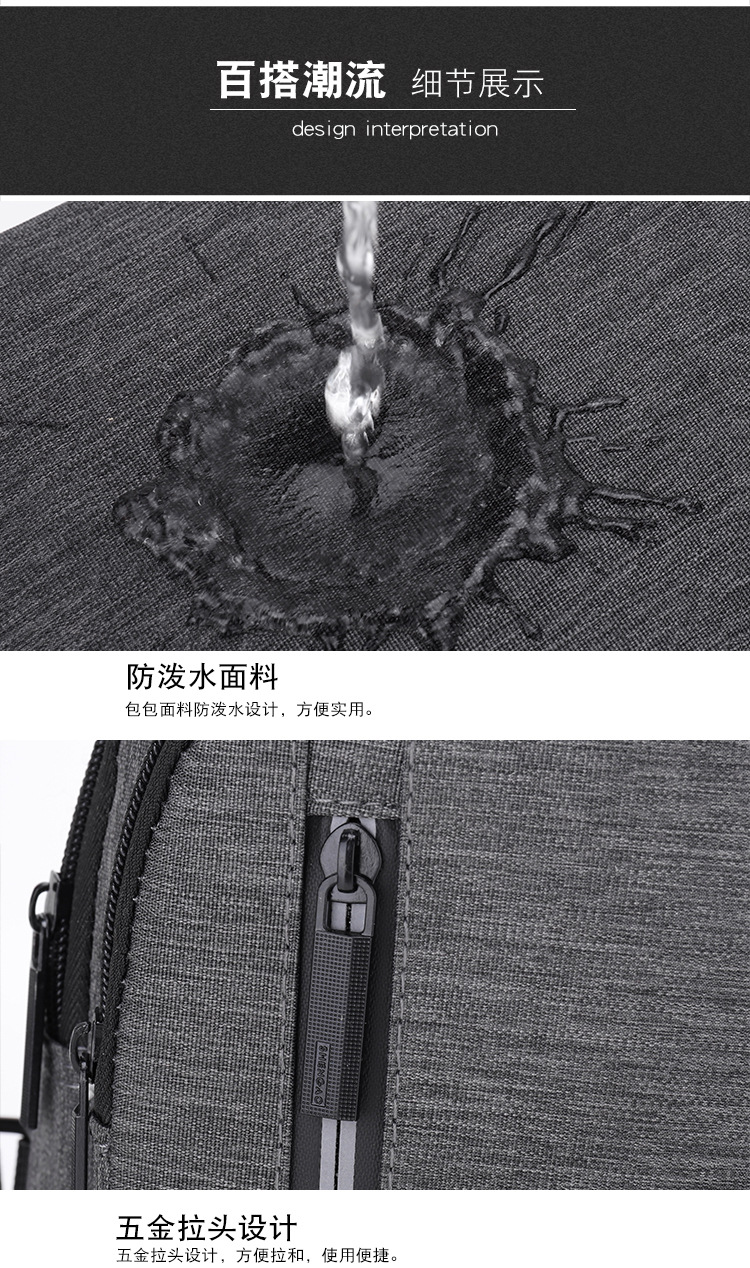 【 Business Chest Bag 】 Men's crossbody bag, casual large-capacity chest bag, Korean style versatile chest bag wholesale and consignment undefined