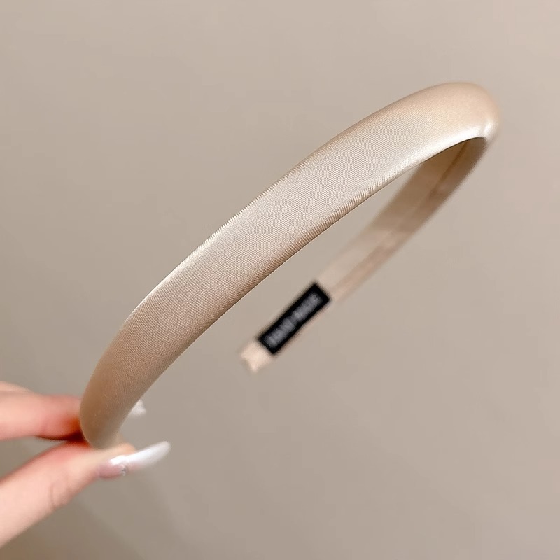 Diadema de color café de otoño e invierno para mujer 2025 nuevo paquete de cabello, diadema de presión superior de cabeza alta, toallita de tarjeta de viaje de salida exterior de todo fósforo