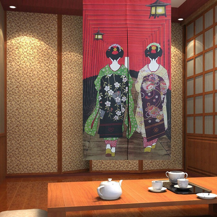 Japanese-Style Fabric Printed Door Curtains Wholesale and Retail, Japanese Style