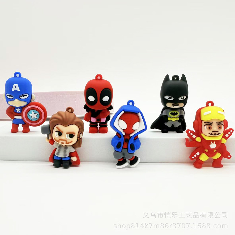 Cartoon Superhero Keychain Doll Accessories, Cute and Creative Thor Handmade DIY Material Ornaments Wholesale