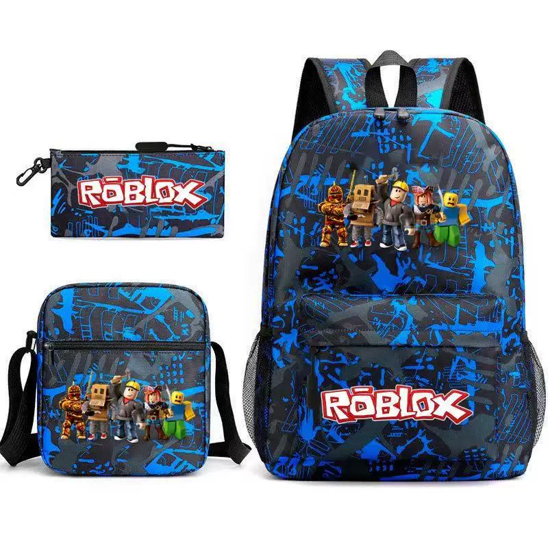 Capacious backpack, school bag, set, 3 piece set, (Physicals)