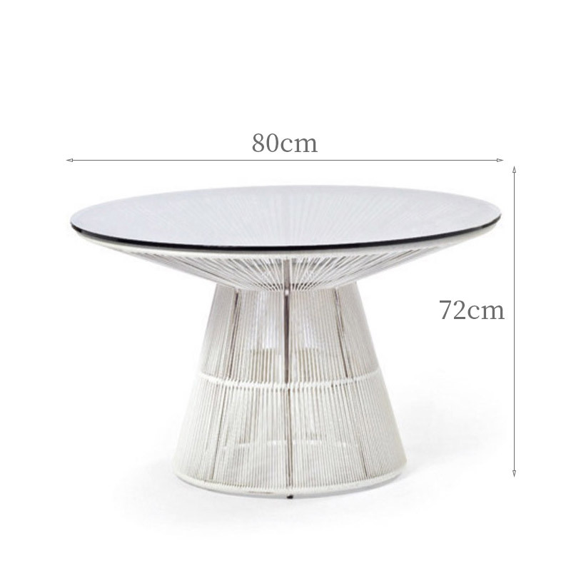 Mesa y silla al aire libre patio al aire libre impermeable protección solar ratán muebles combinación balcón ocio ratán Silla de tres piezas conjunto