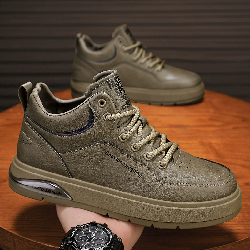 Footwear, men's universal sports non-slip sneakers, waterproof work shoes for leisure for leather shoes, autumn