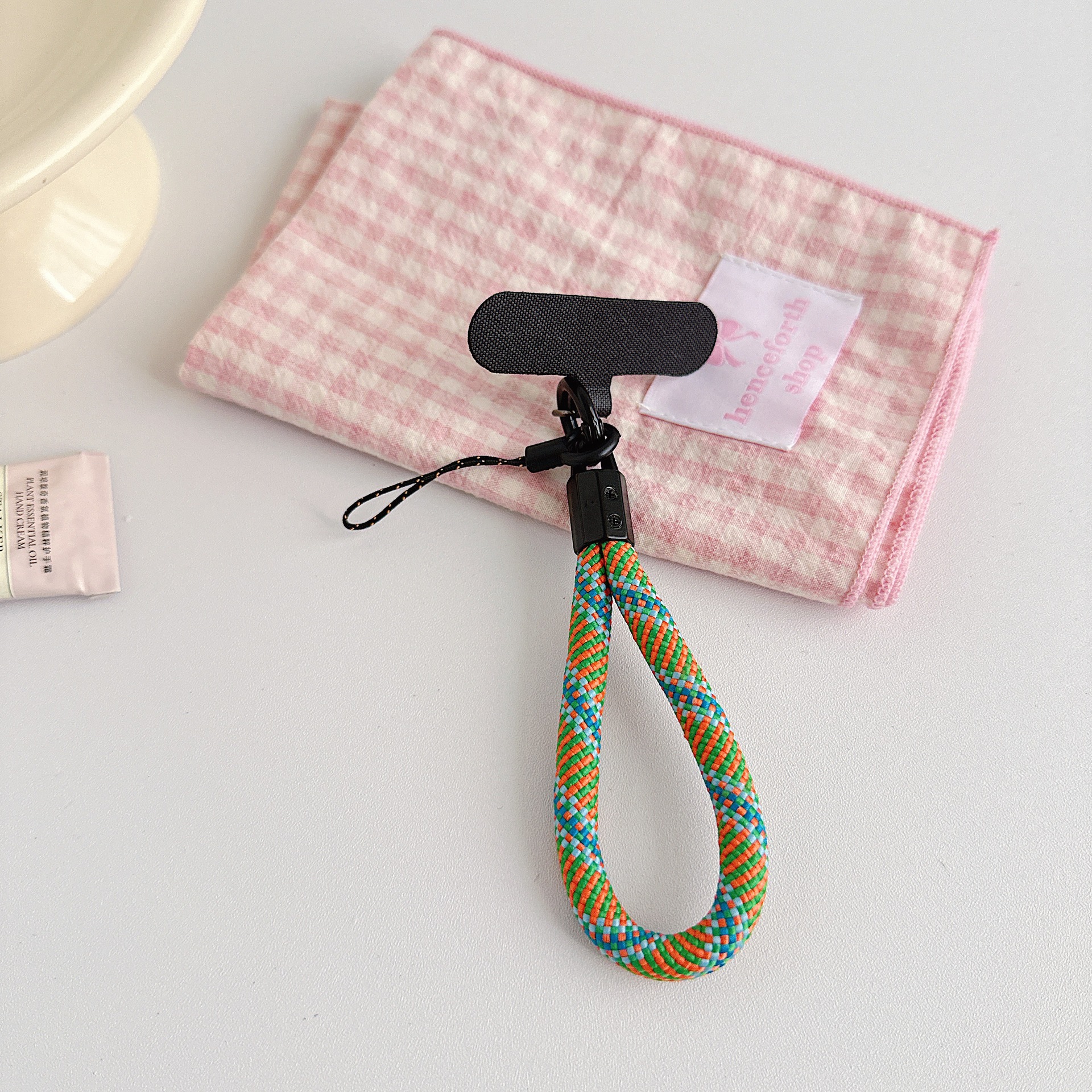 Teléfono móvil de nylon tejido corto con clip multifuncional bolso portátil colgante accesorios colgante universal