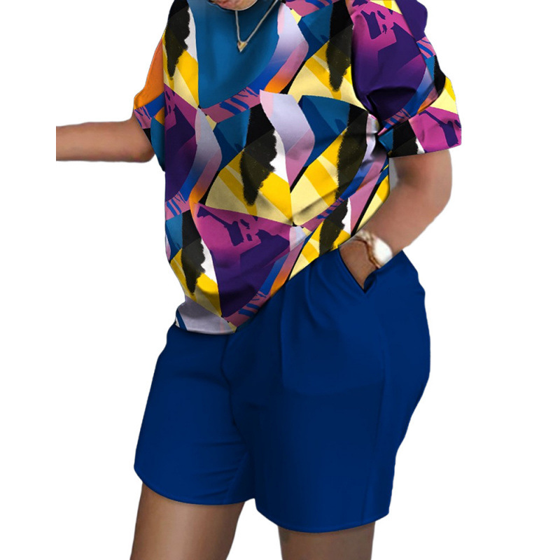 새로운 색상! 네이비 블루 및 화이트 프린트