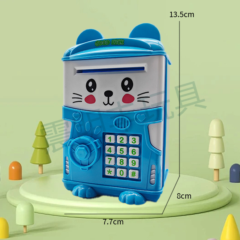 Nueva hucha de apertura de puerta mecánica mini manual caja de contraseña transfronteriza caja de seguridad tesoro de ratón hucha regalo