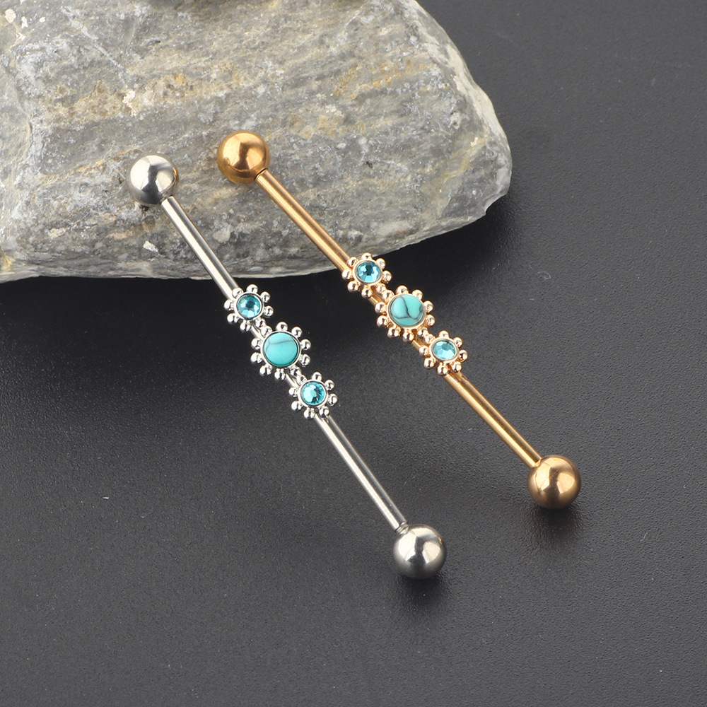 Labret piercing jewelry detail image