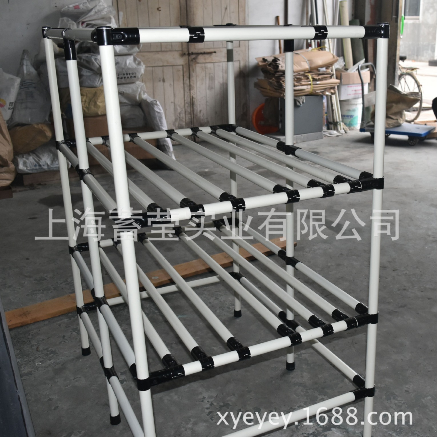 厂家批发精益管工作台防静电工作台覆塑管工作台车间周转架子
