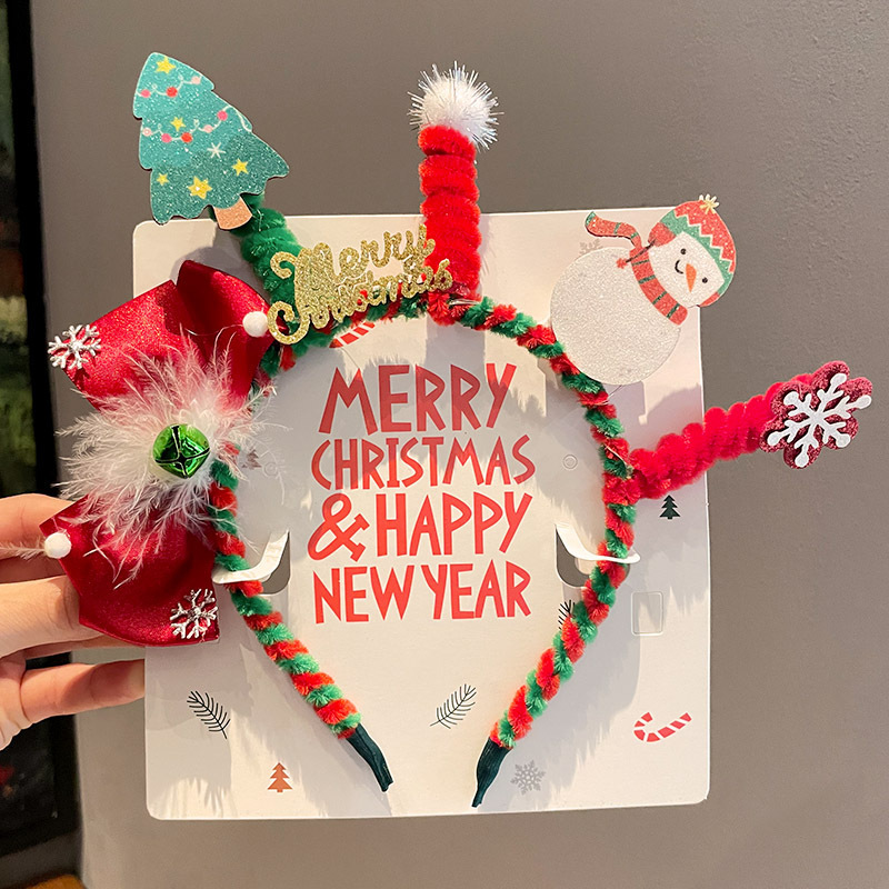 Bonito Minnie arco de cabeza de Navidad mujer dulce cabello fijación de cabello fiestas de cabello adornos de tocado