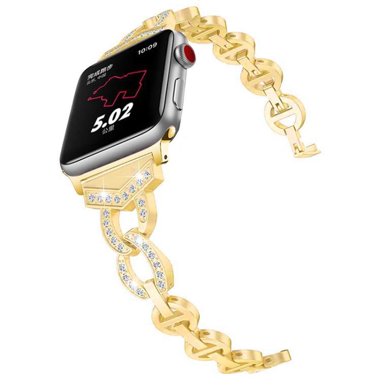 Correa de acero inoxidable con diamantes para Apple Watch 42 - 49mm S10 generación general suministro directo de fábrica