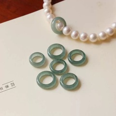 天然翡翠 A グレードランニングリングアクセサリーブルーウォーターハンドヘルドブレスレットビーズ文具ランニングリングブレスレット DIY アクセサリー