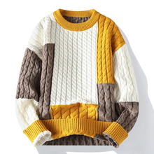 跨境外贸代发速卖通爆款针织衫2024秋冬新款半高领毛衣男休闲百搭