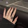 Black mountain tea, one size brand advanced ring, jewelry, high-quality style, light luxury style