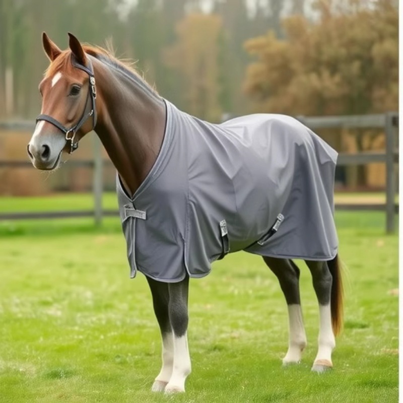 Plaid and Thickeneded Horse Blanket, Warm Jacket, Windproof Horse Blanket, Convenient Equestrian Supplies Blanket, Warm Horse Jacket