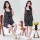 Cotton Loose Pajamas for Women Summer Large Size Suspenders Thin Cotton Silk Shorts Sweet Vest Home Wear Set