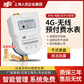 上海人民智能远程管理通断扫码充值预付费远传环保全铜防冻4G水表