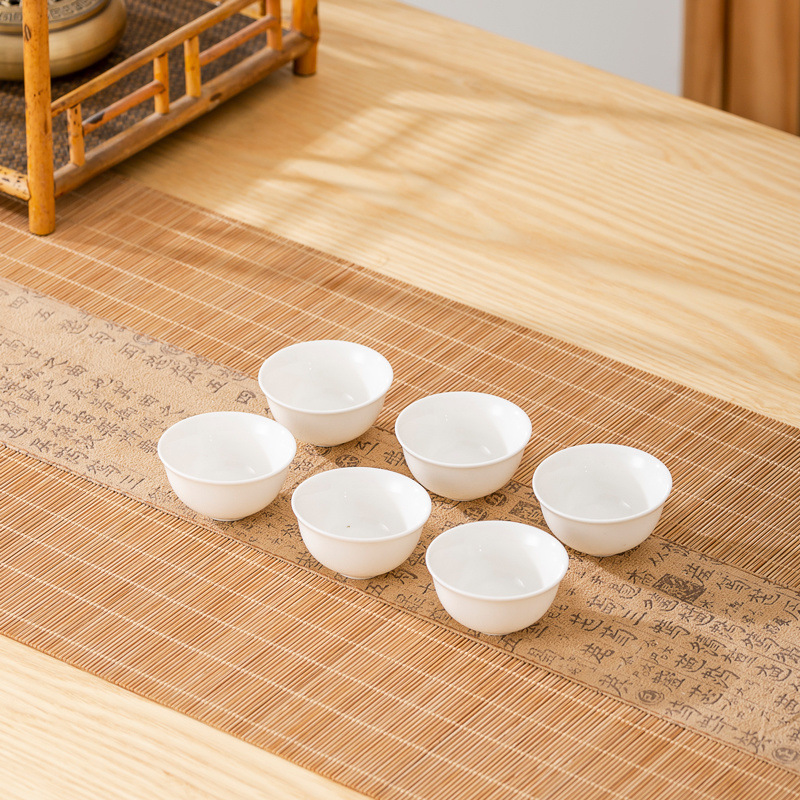 Cuenco de cubierta de porcelana de hueso, grasa de cordero, juego completo de té Chaoshanfu, simple ceremonia de té casera, tetera de té image 6