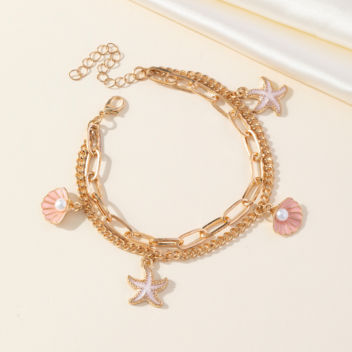 Bracelet Or Rose Charms