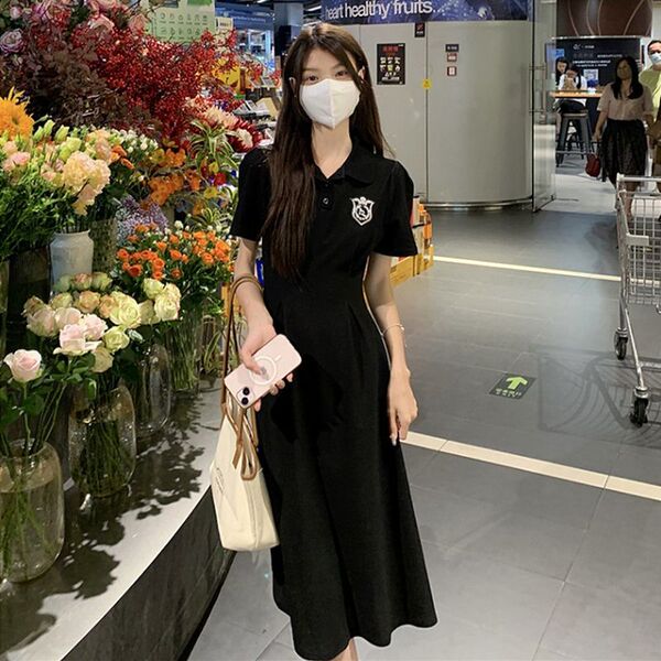 Summer cute retro fashionable long dress