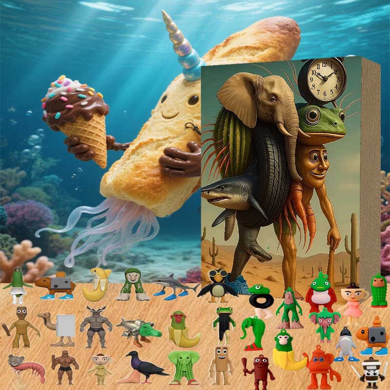 新款山海经24ps盲盒TungTungTungSahur木棍人潮玩公仔钥匙扣挂件|undefined