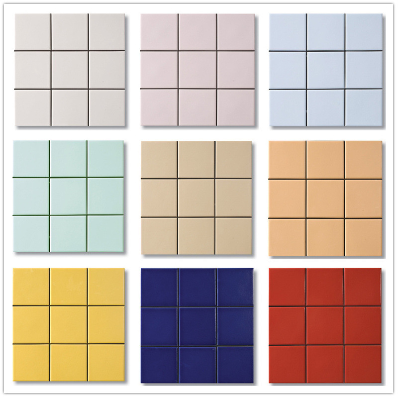 Nordic Ceramic Tile Ice Cracking Black White Wall Tile Floor Tile Nordic Ceramic Small Square Tile Kitchen Bathroom Toilet Mosaic