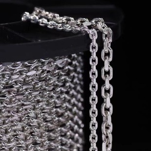 925 silver 6.3mm thick too angle chain semi-finished silver jewelry chain wholesale car flower batch angle cross chain