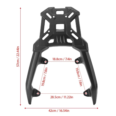 Suitable for 22-26 Models of Honda Adv160 Motorcycle Modified Rear Luggage Rack Rear Storage Rack Top Box Bracket (Motorcycle tail) - black-adv160-rear-shelf